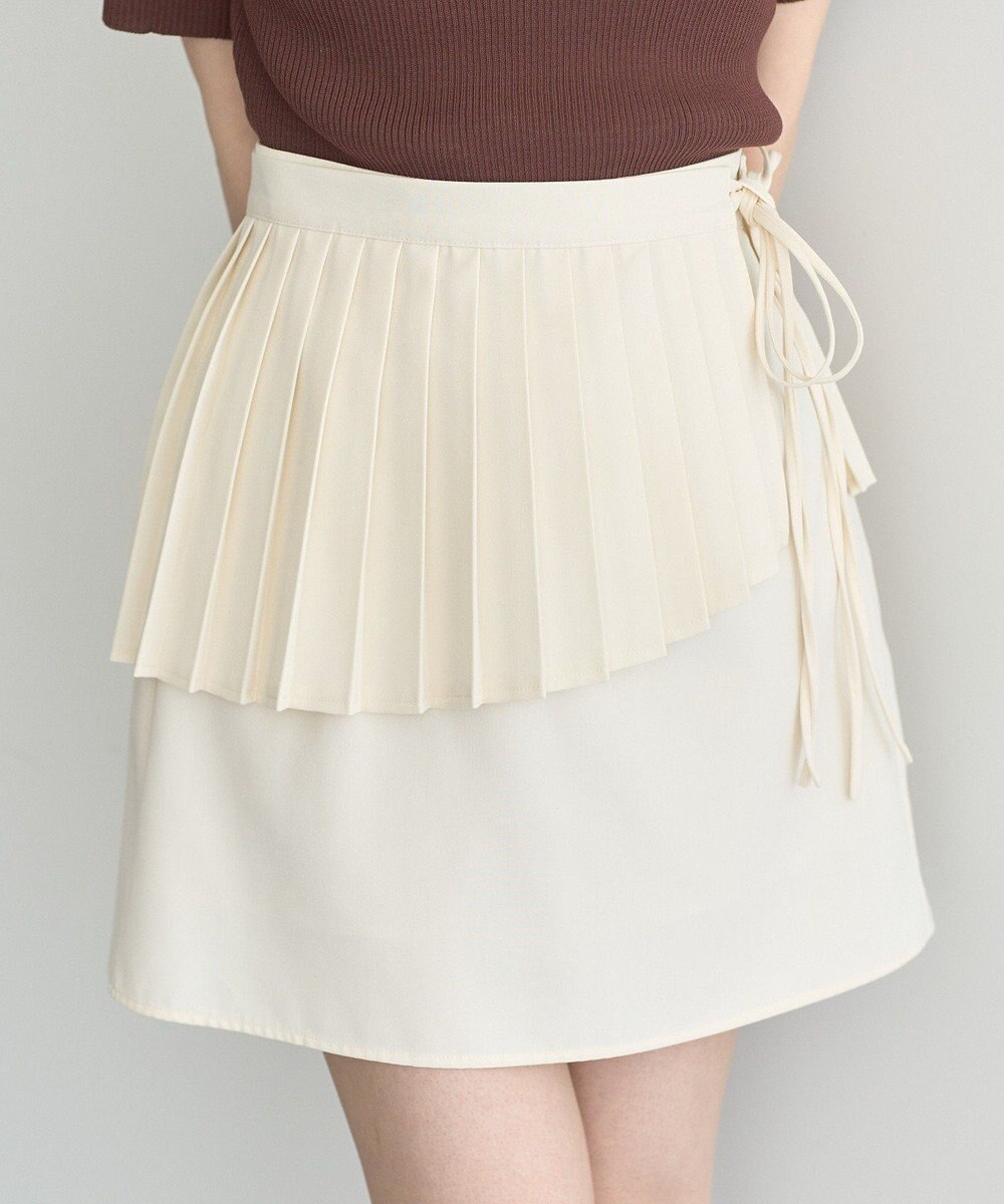 earth music&ecology ＳＥＴ２点プリーツラップスカート＋ミニスカート 