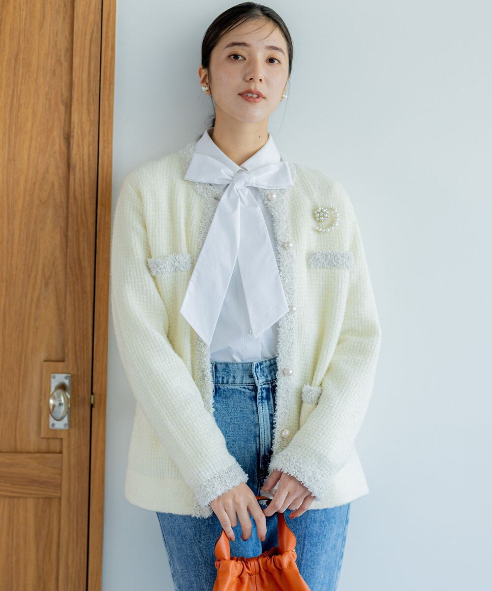 組曲 ツイードニット ジャケット 