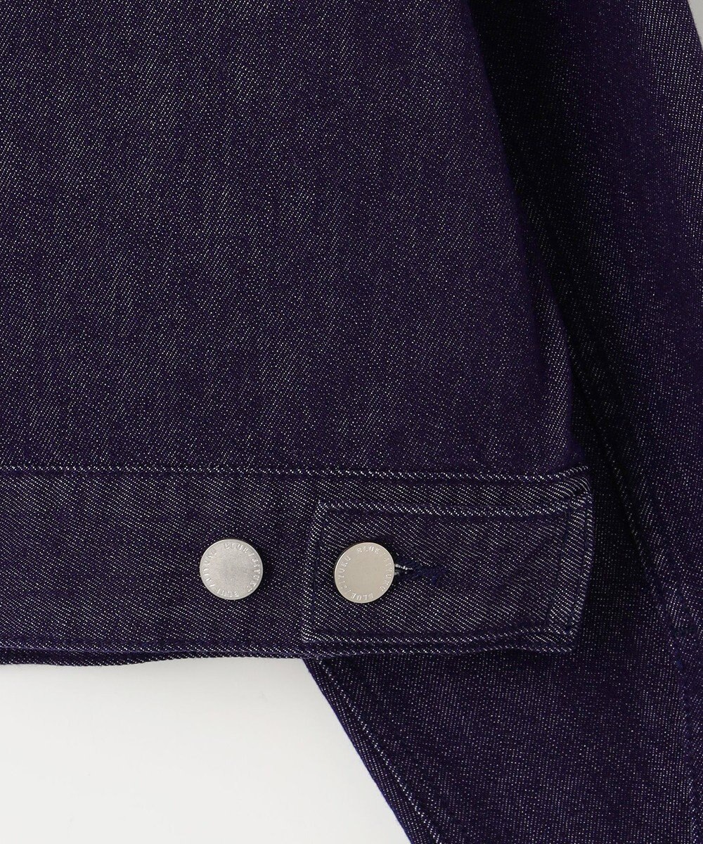 自由区 【洗える】ウスカルデニム襟付き ジャケット 