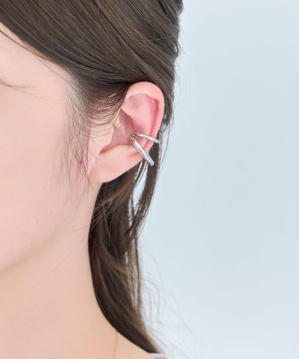 Phoebe 【金属アレルギー対応】ダブルシャインイヤーカフ　シルバー/ニッケルフリー 