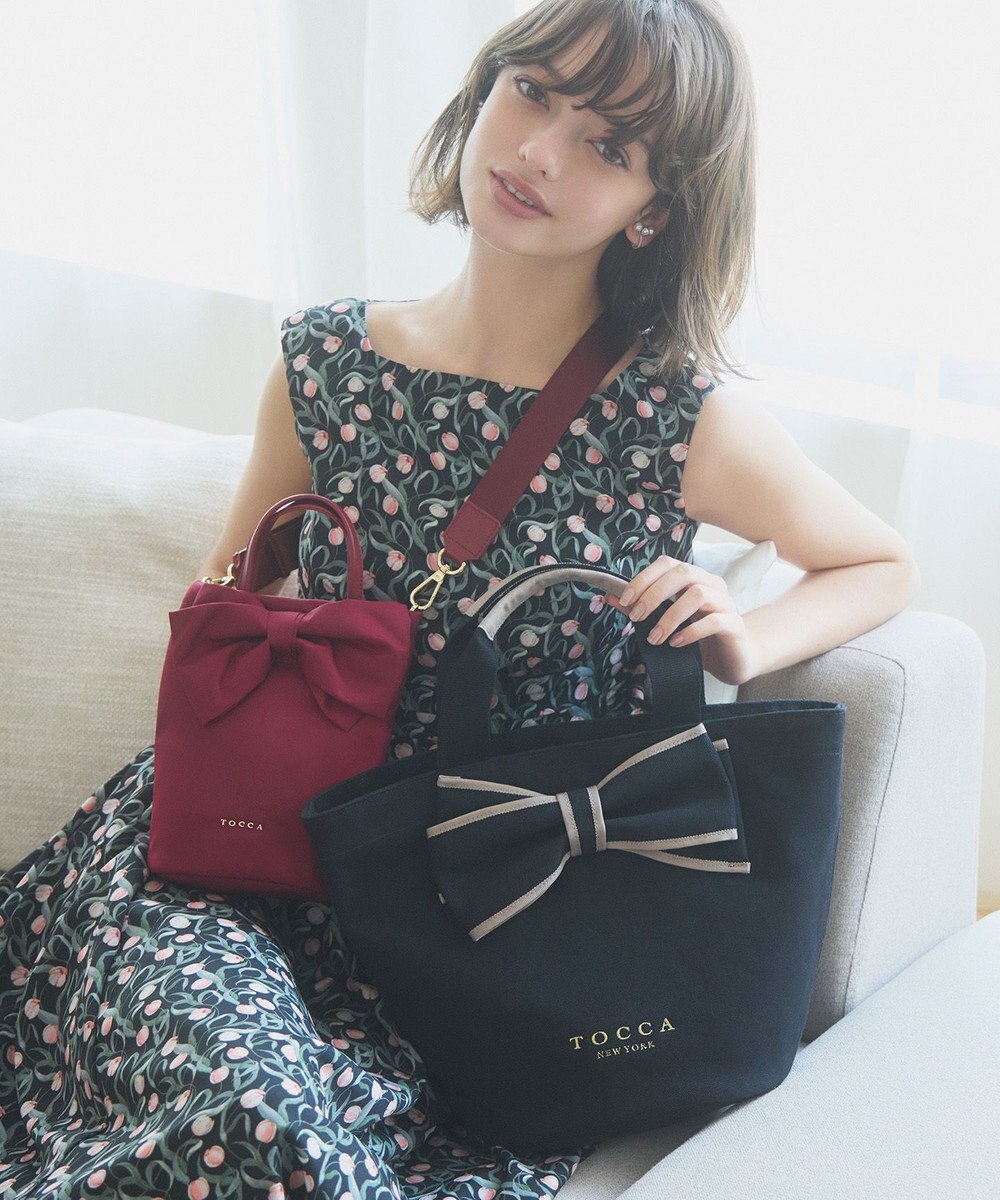 TOCCA 【泉里香さん着用】RIBBON KNOT NYLON MULTI BAG ナイロンマルチバッグ 