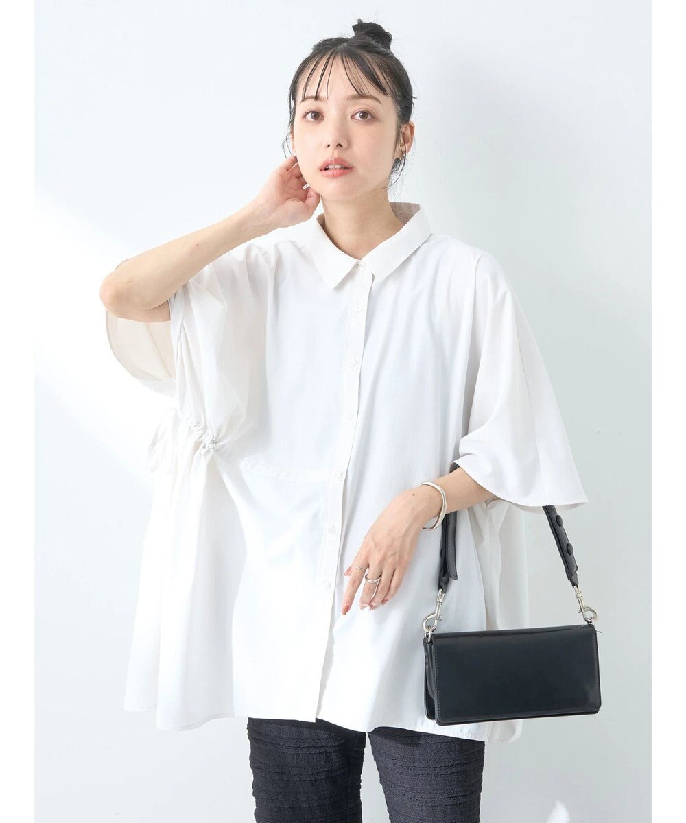 earth music&ecology アシメギャザーシャツ 