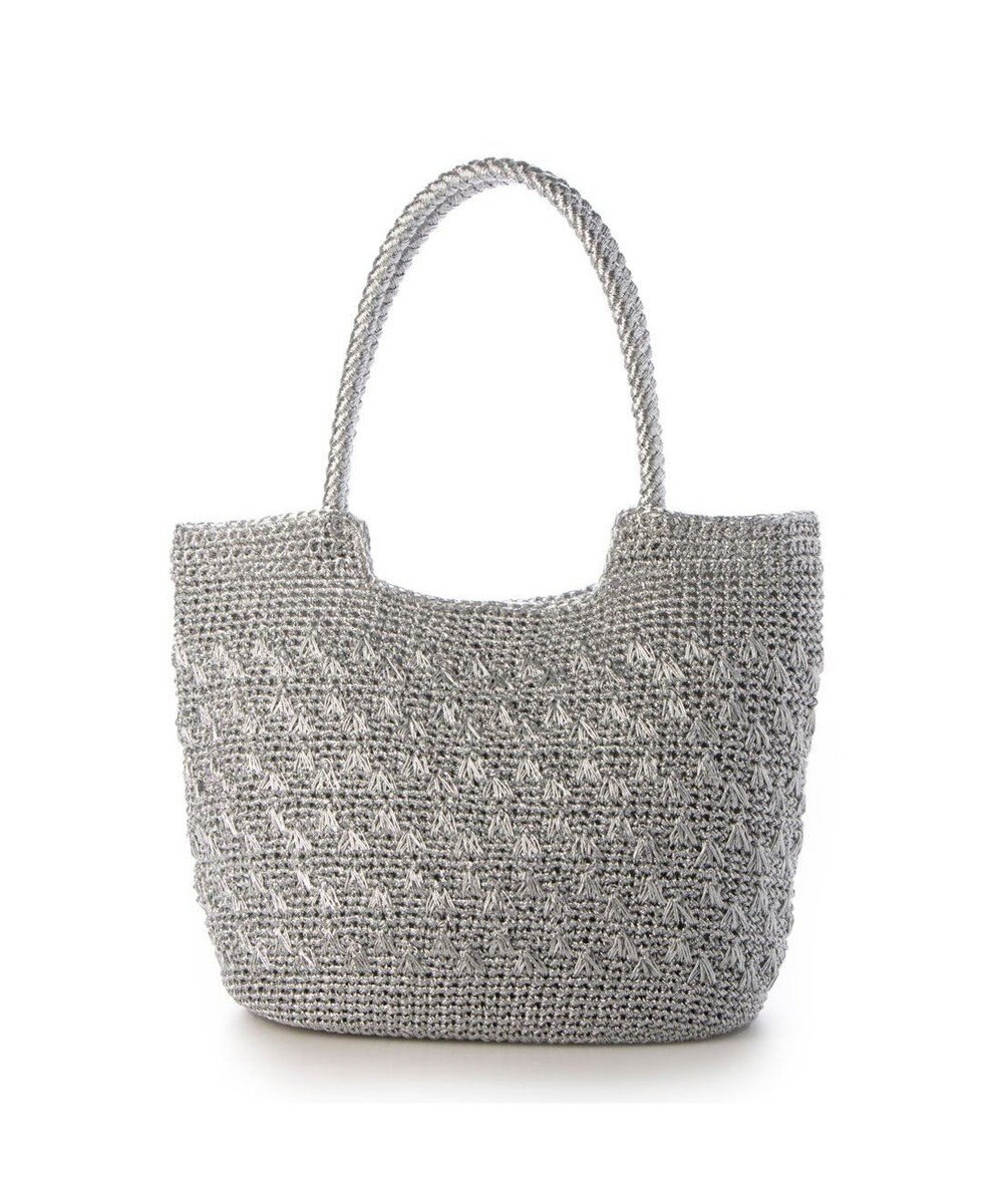UNBILLION カシュカシュ cachecache / メタリックコード柄編みトートバッグ 