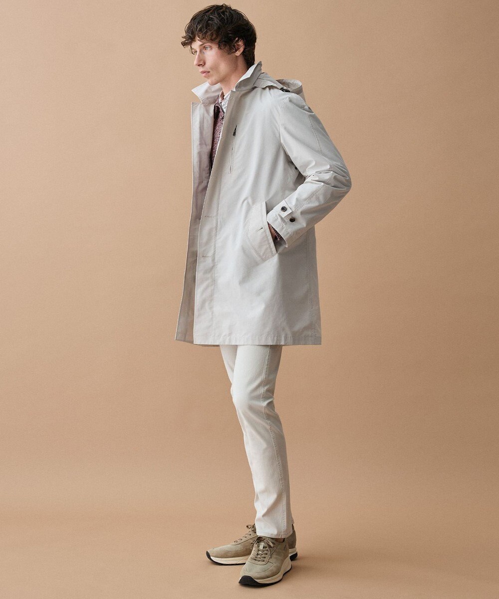 JOSEPH ABBOUD 【フード脱着仕様/JAPANファブリック/ECO撥水】ステンカラー コート 