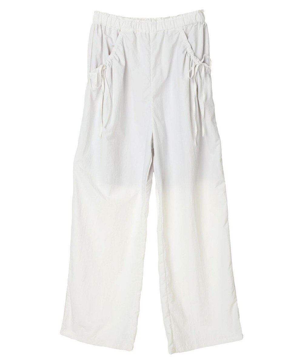 earth music&ecology サイドリボンラインパンツ（Ｏｆｆ　Ｗｈｉｔｅ） 