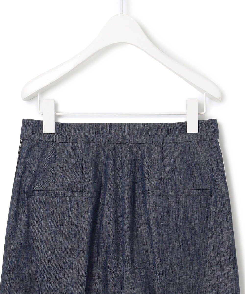 ICB 【洗える】 コットンリアクティブデニム ワイドストレートパンツ 