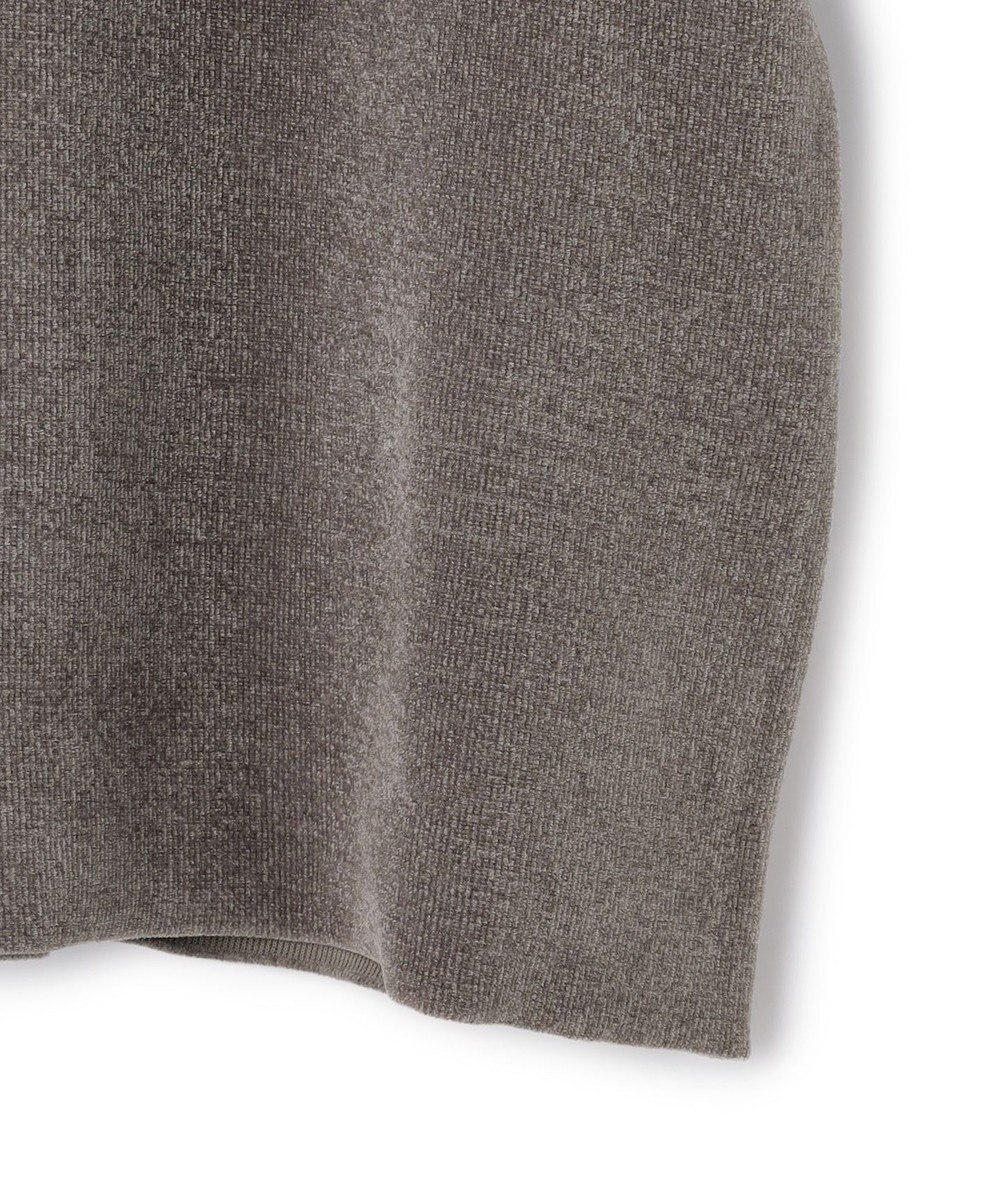 23区 【SLOW/一部店舗限定】ベロア風ニット パーカー 