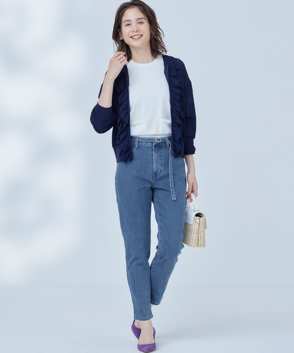 組曲 【WEB限定】  シアーニットフリルパーカー 