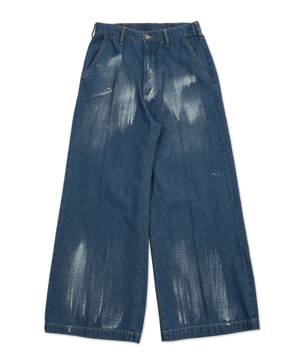 WEGO メタリックプリントデニムパンツ 