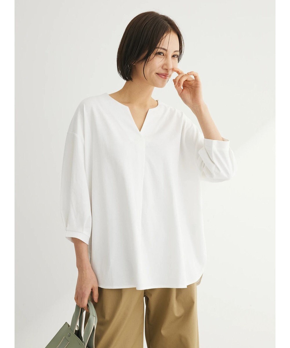 Green Parks ＢＰスキッパー七分袖カットプルオーバー 