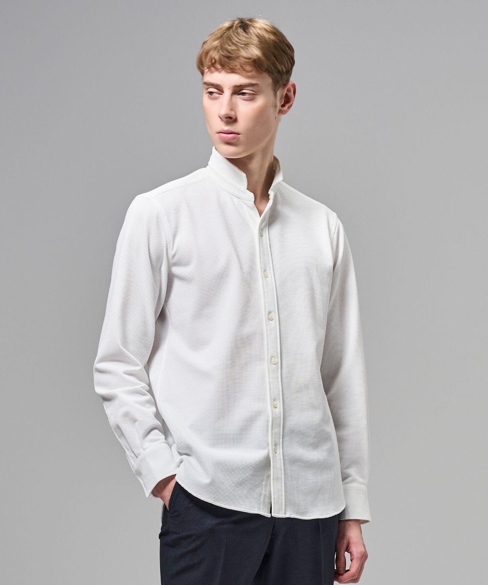 JOSEPH HOMME 【新素材】グリットタックジャージー　ウィングカラーシャツ 