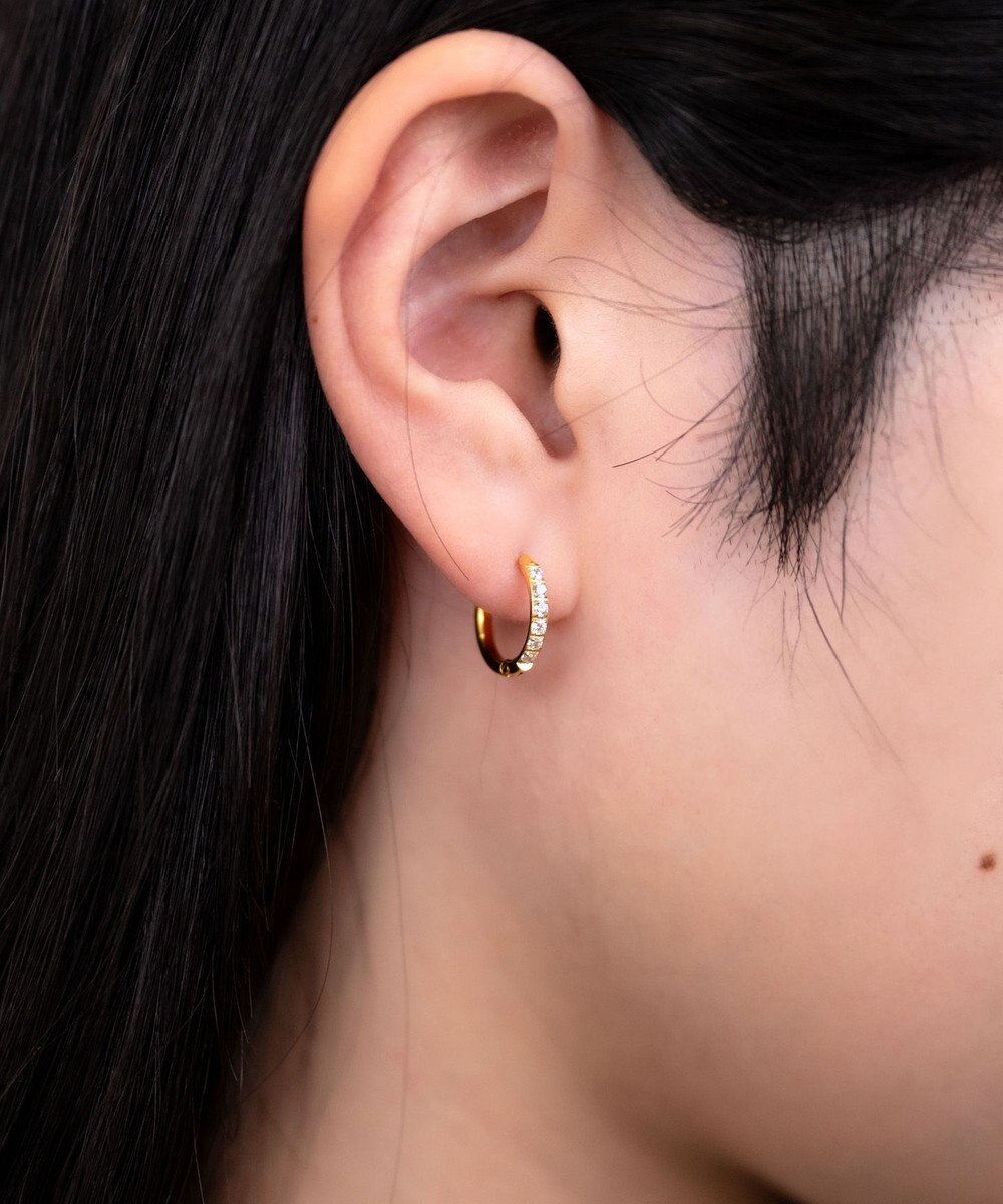 blancotokyo 【金属アレルギー対応】ジルコニアフープピアス CLARA 