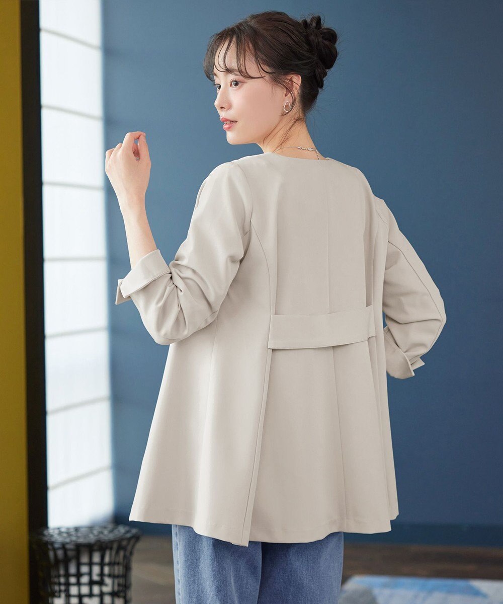 Tiaclasse バックフレアロングジャケット 