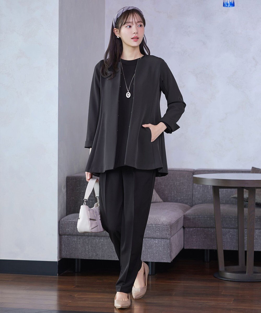 Tiaclasse バックフレアロングジャケット 