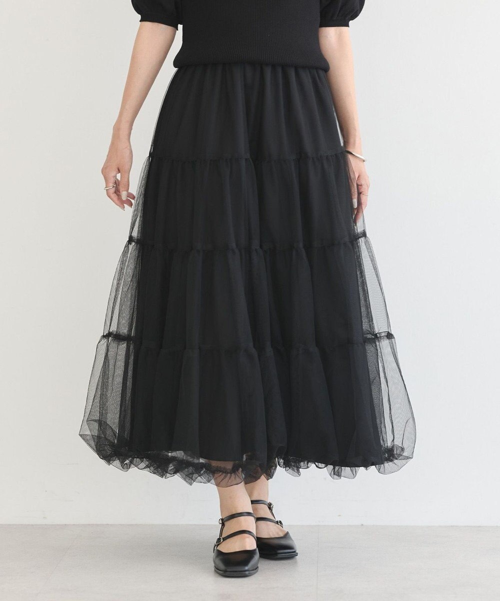 earth music&ecology チュールバルーンスカート 