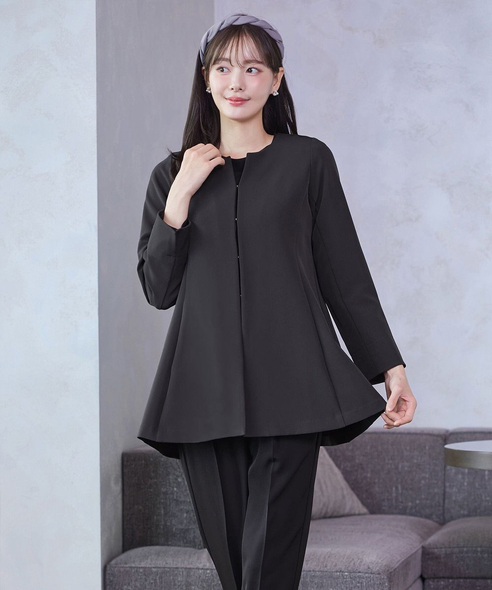 Tiaclasse バックフレアロングジャケット 