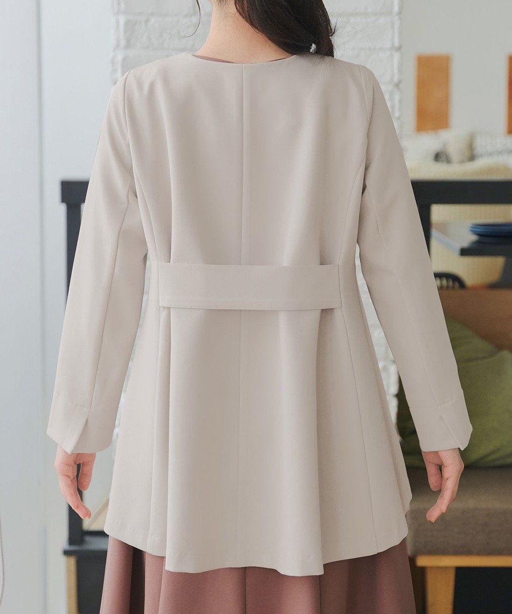 Tiaclasse バックフレアロングジャケット 