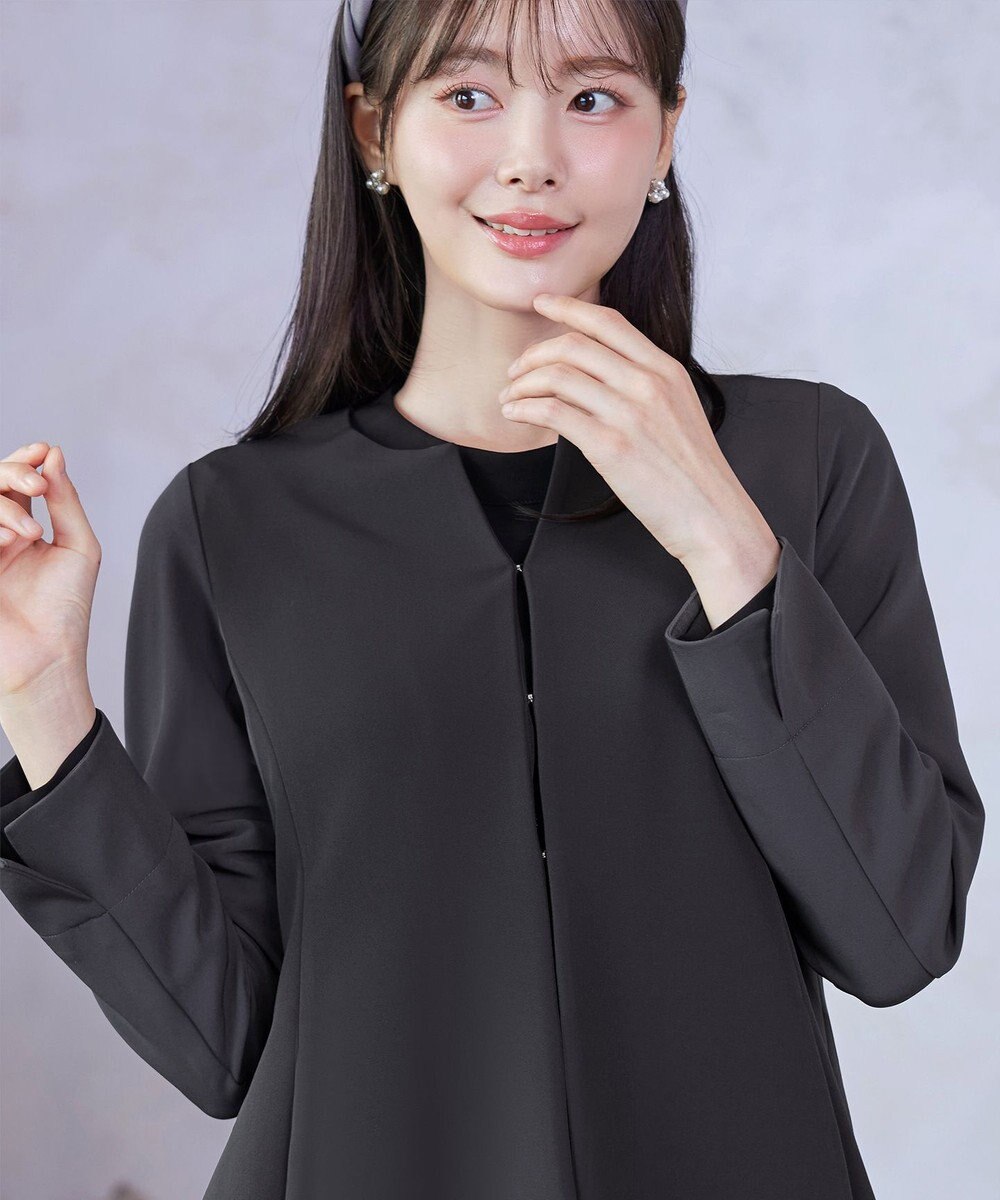 Tiaclasse バックフレアロングジャケット 