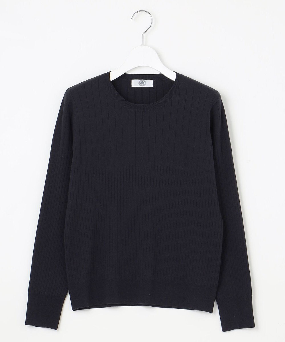 J.PRESS LADIES 【洗える】RAYON STRETCH PLAIN クルーネック ニット 