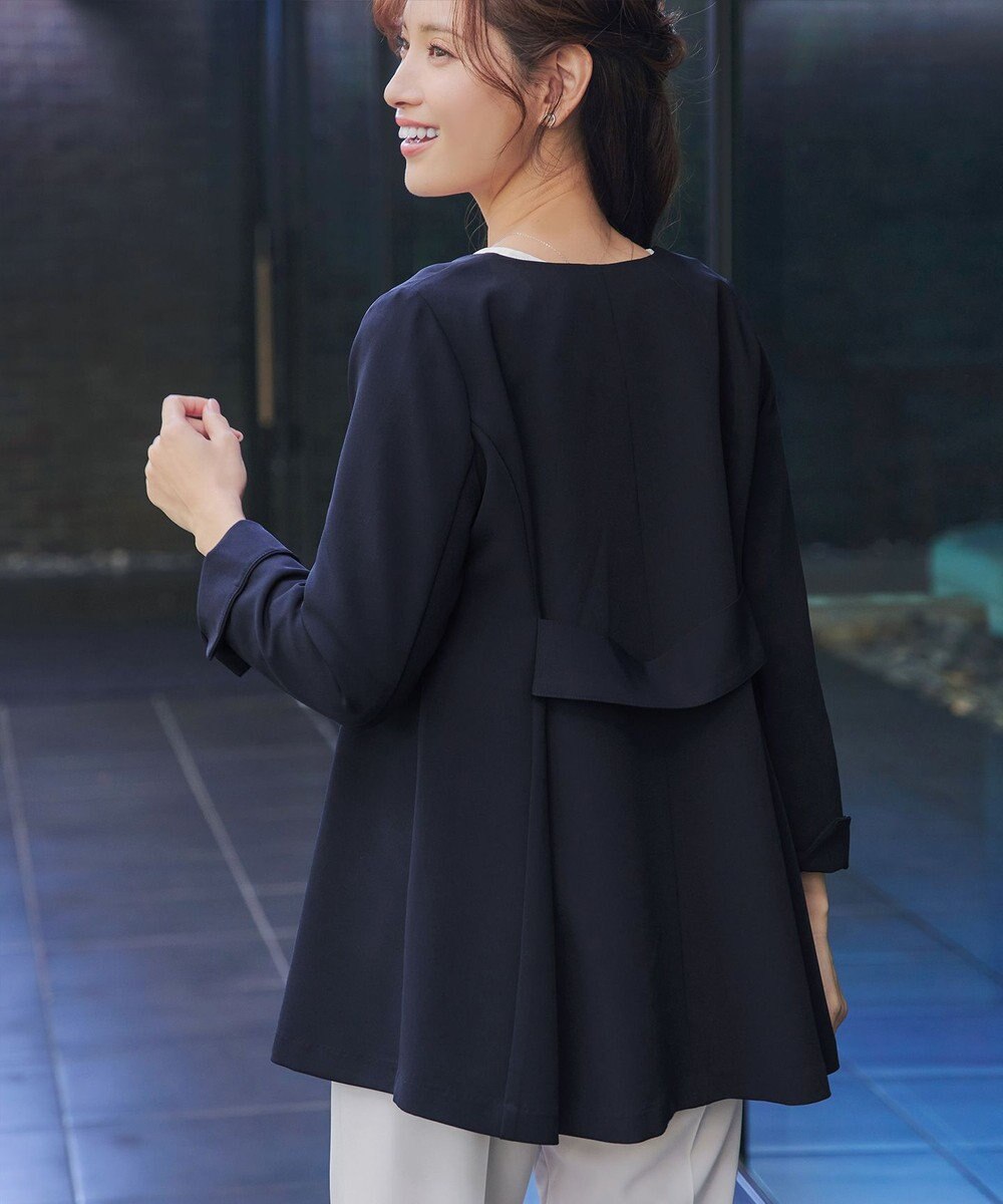 Tiaclasse バックフレアロングジャケット 