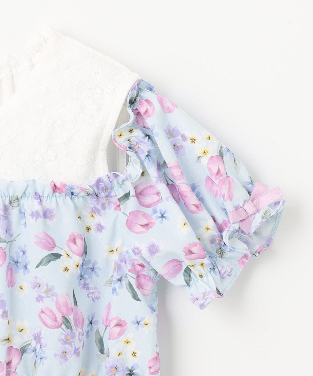 ANY KIDS オン・オフショルダー チューリップ ワンピース 