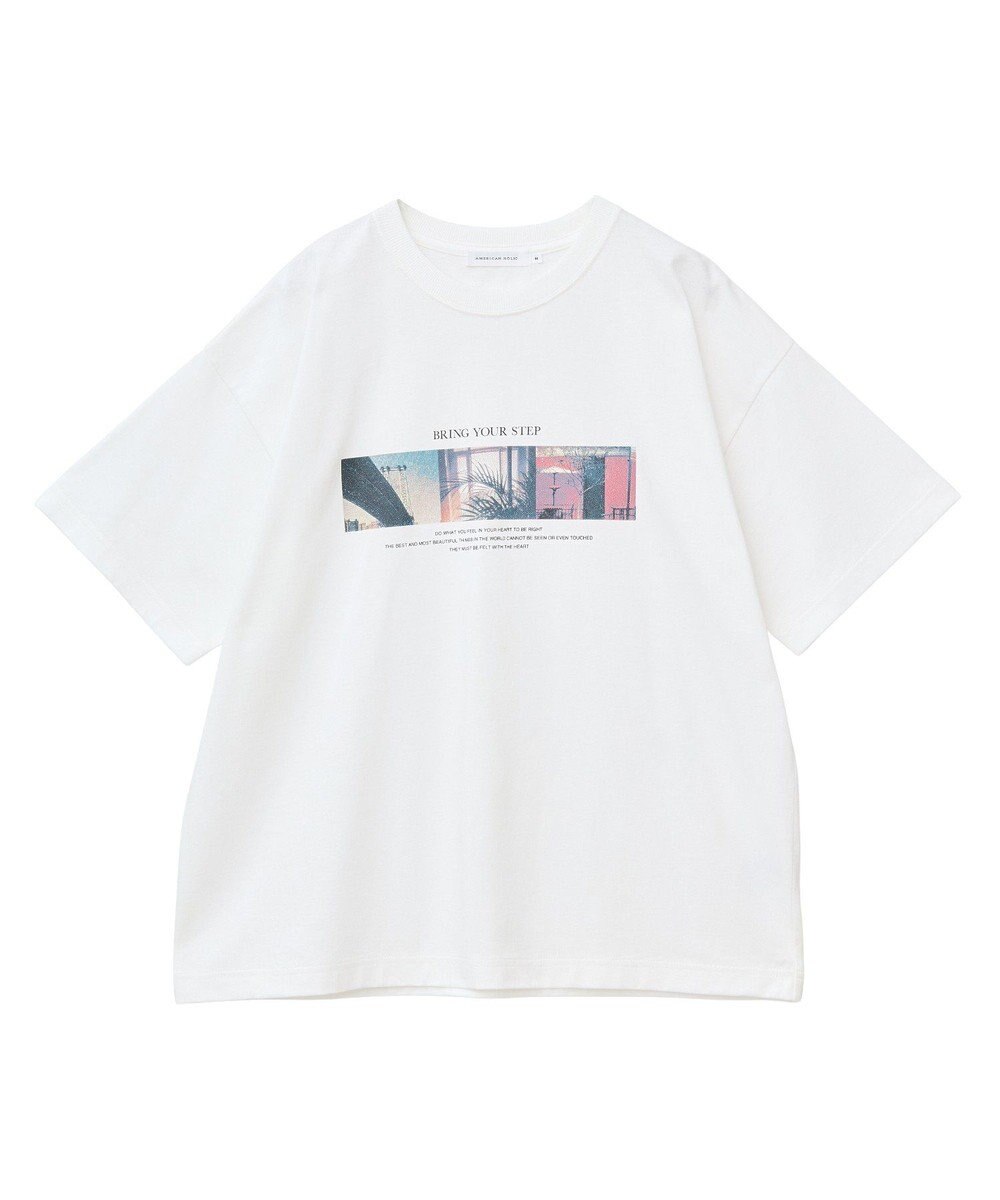 AMERICAN HOLIC ボックスフォトTシャツ 