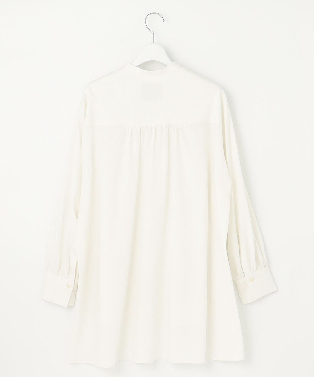 UNFILO 【GISELe 6月号掲載/洗える】リネンレーヨンバンドカラーシャツ 