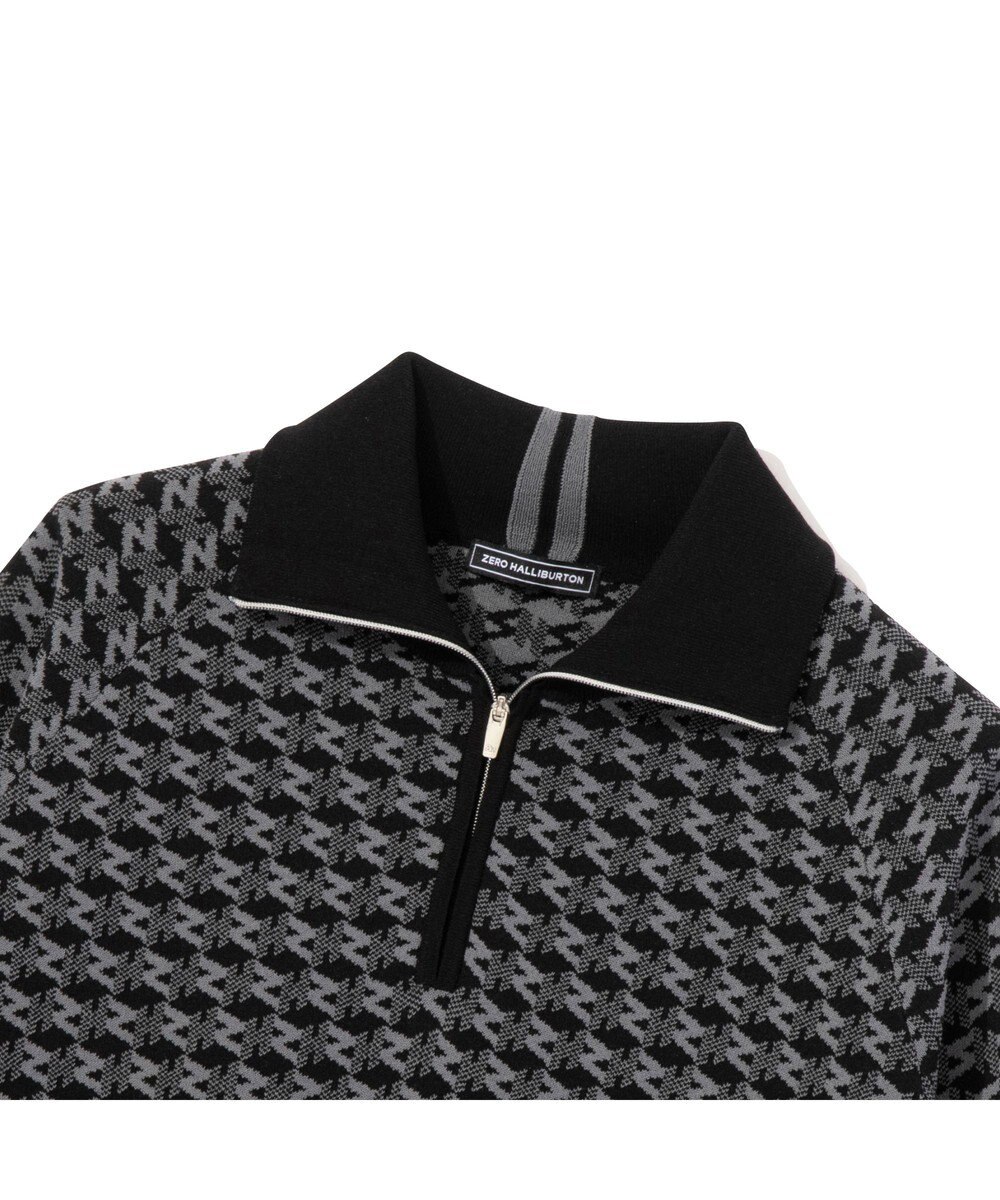 ZERO HALLIBURTON 【セットアップ可能】 モノグラム柄 ハーフジップニット ZHG-W5A4b 85137 