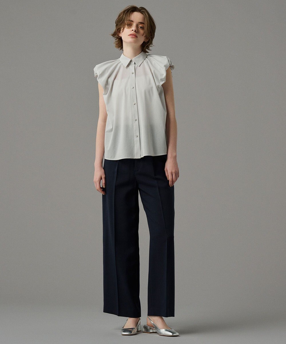 uncrave 【新色追加・洗濯機洗い可】シアー タックスリーブブラウス（uncrave STANDARD） 