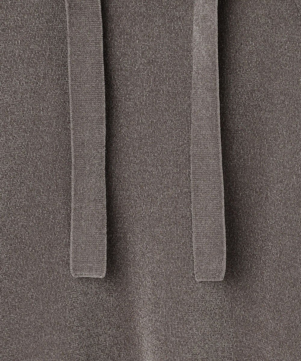 23区 【SLOW/一部店舗限定】ベロア風ニット パーカー 