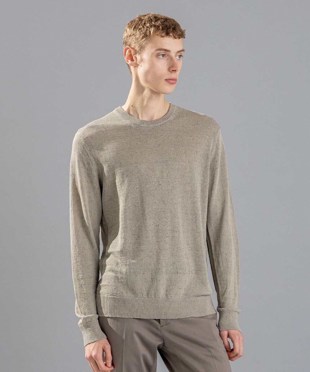 JOSEPH HOMME リネンナイロンプレーン　クルーネックニット 