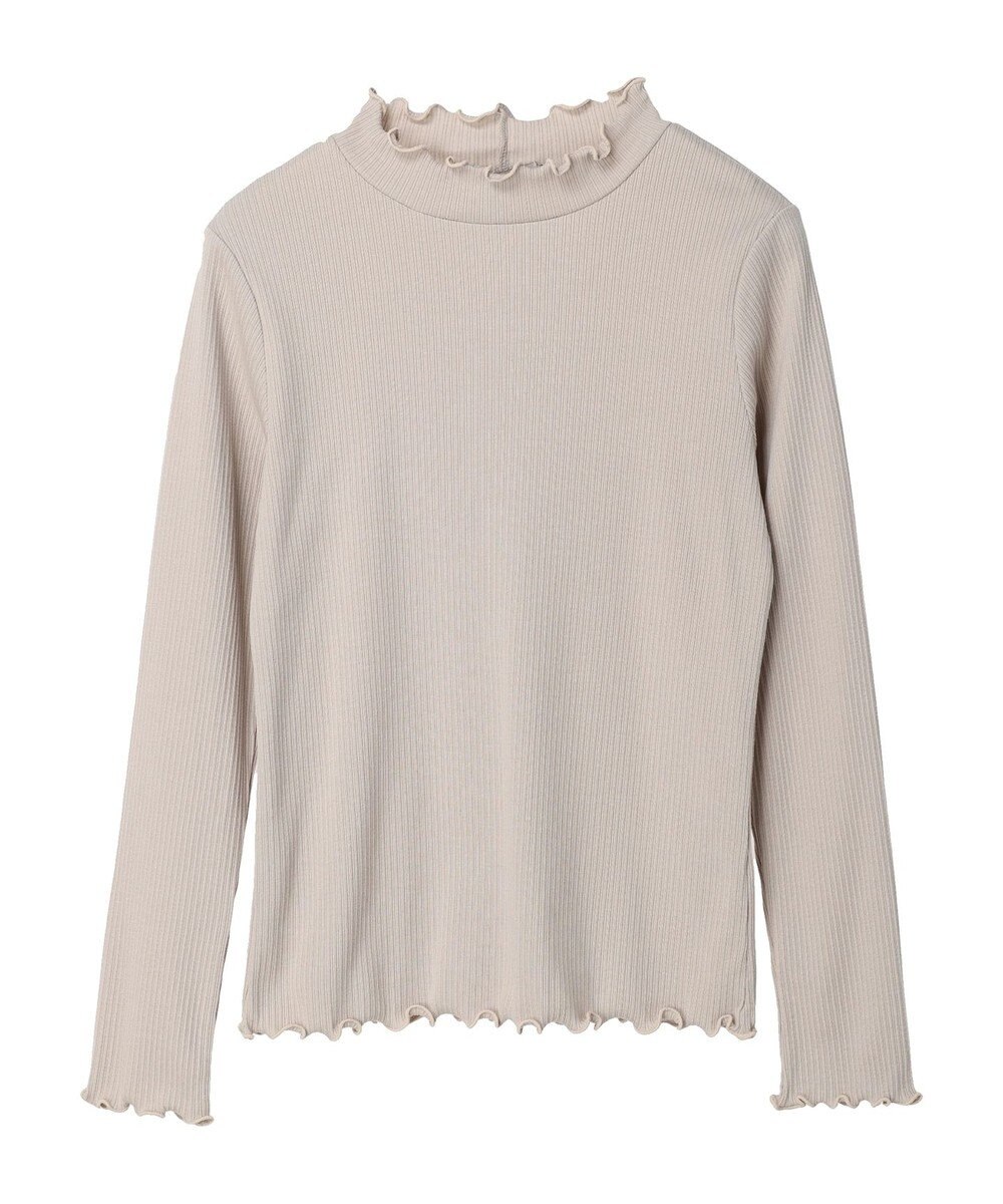 earth music&ecology チェーンリブハイネックプルオーバー 