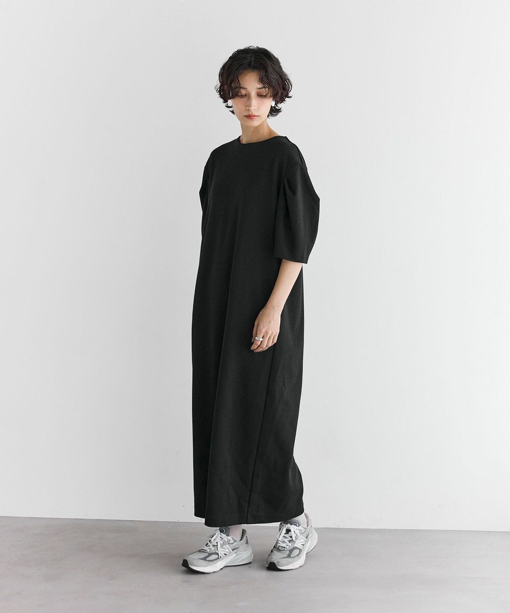 #Newans 【セレモニーにも/洗濯機可】パフスリーブロングワンピース​ 