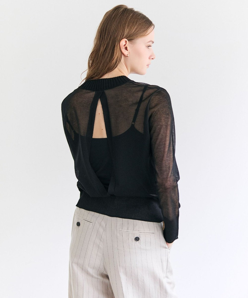 BEIGE， PYRRHOT / シアーコンビ バックスリットプルオーバー 