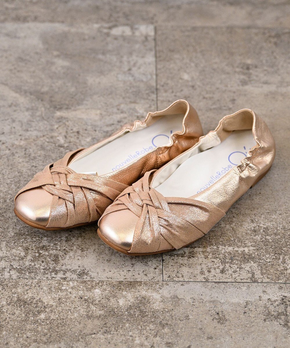 nouvelleRobe Oū 【本革・高反発】Square スクエアトゥ メッシュモチーフパンプス 