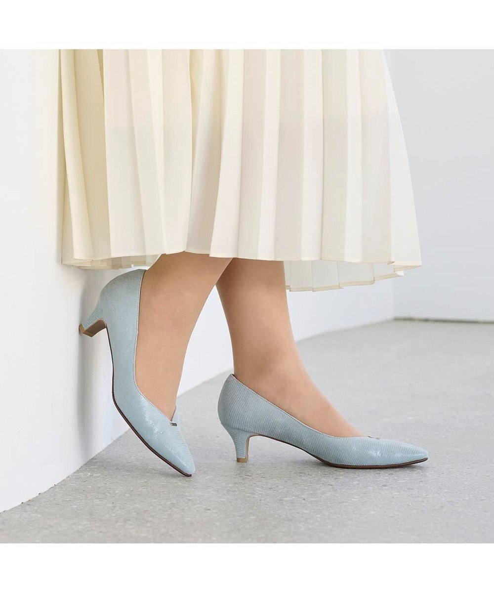 Riz raffinee <Riz raffinee>Vカットリザードプリントパンプス 