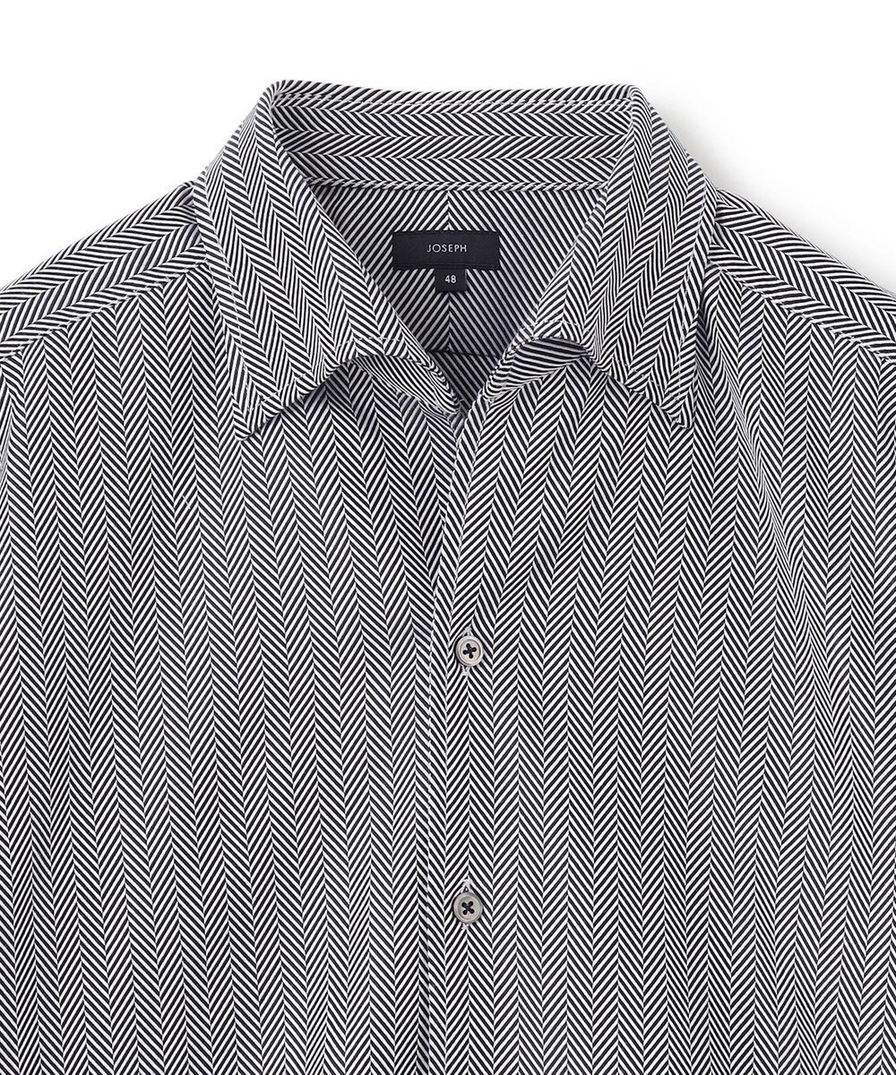 JOSEPH HOMME クレイジーツイルへリンボン　イタリアンカラーシャツ 