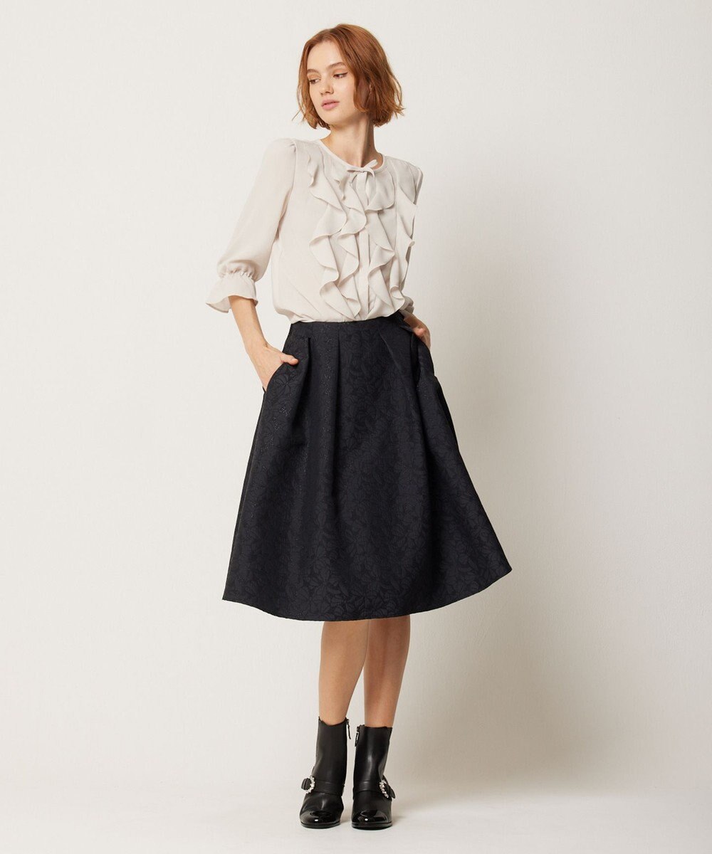 TOCCA 【WEB限定カラーあり】【消臭・洗える】RIBBON LABYRINTH JACQUARDスカート 