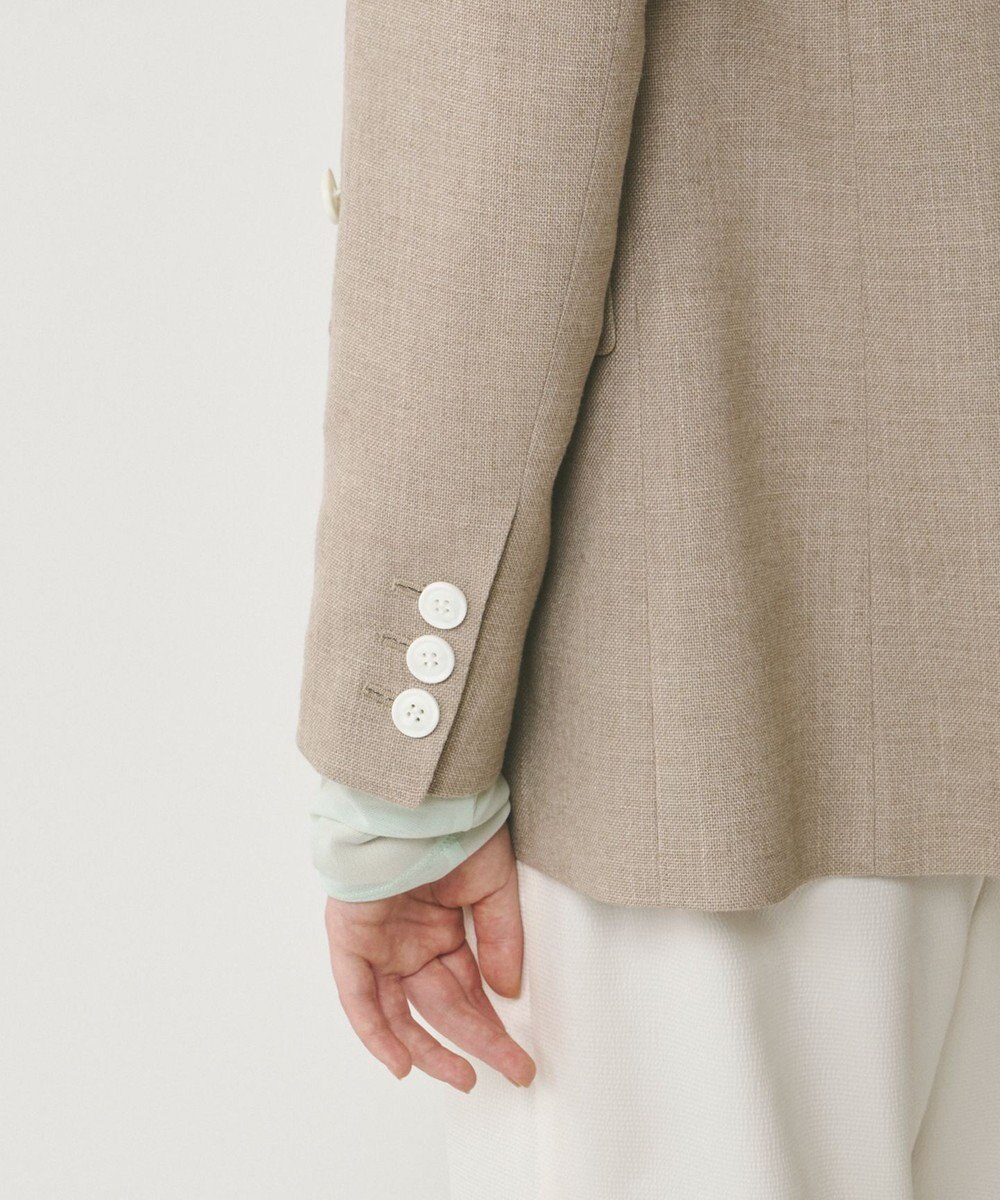 GRACE CONTINENTAL リネンライクダブルジャケット 