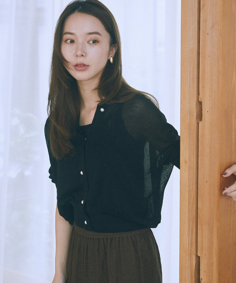 earth music&ecology 【接触冷感】シアードルマンカーディガン 