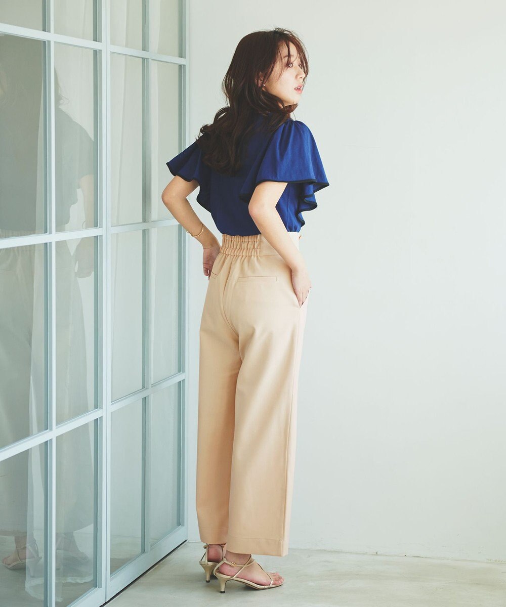 Feroux 【洗える】ハイウエストマリン パンツ 