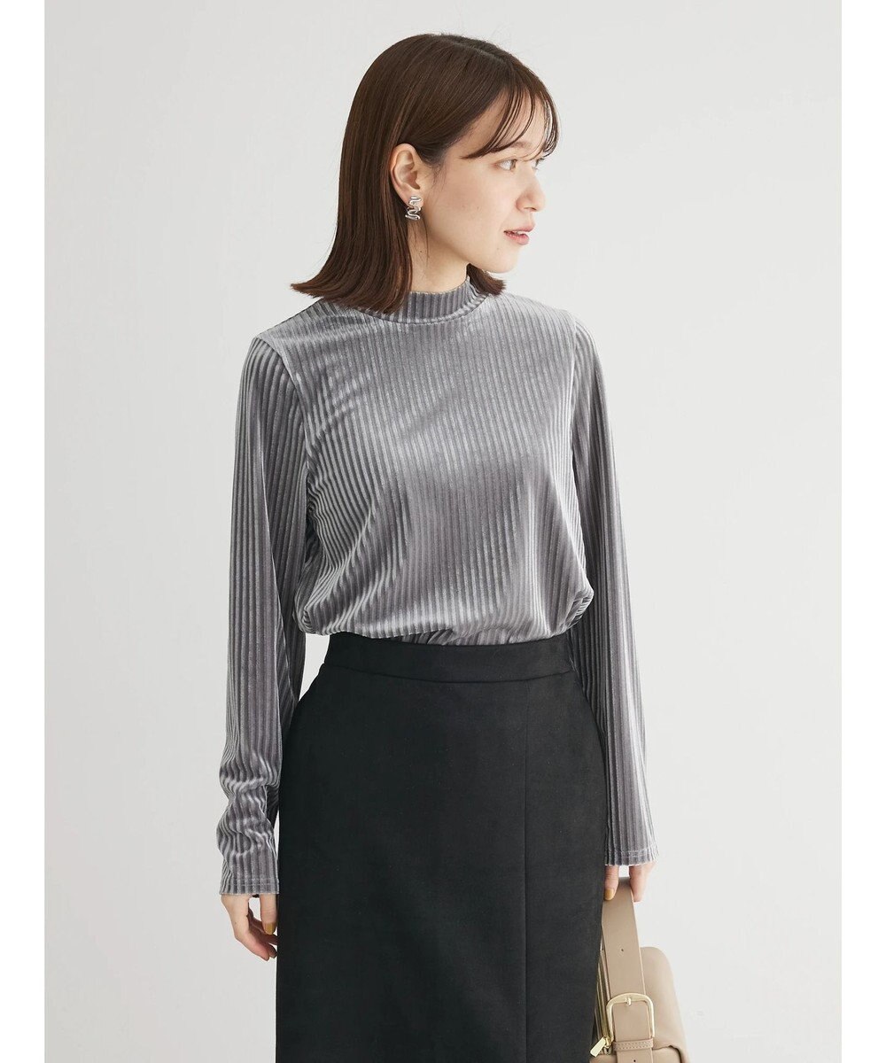 Green Parks ・ＳＵＧＡＲ　ＳＰＯＯＮ　ベロアストライプハイネック 