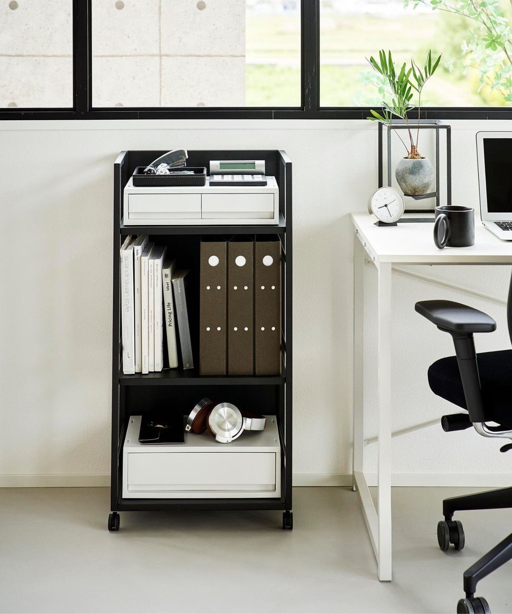 tower 目隠しワゴン タワー L ブラック 