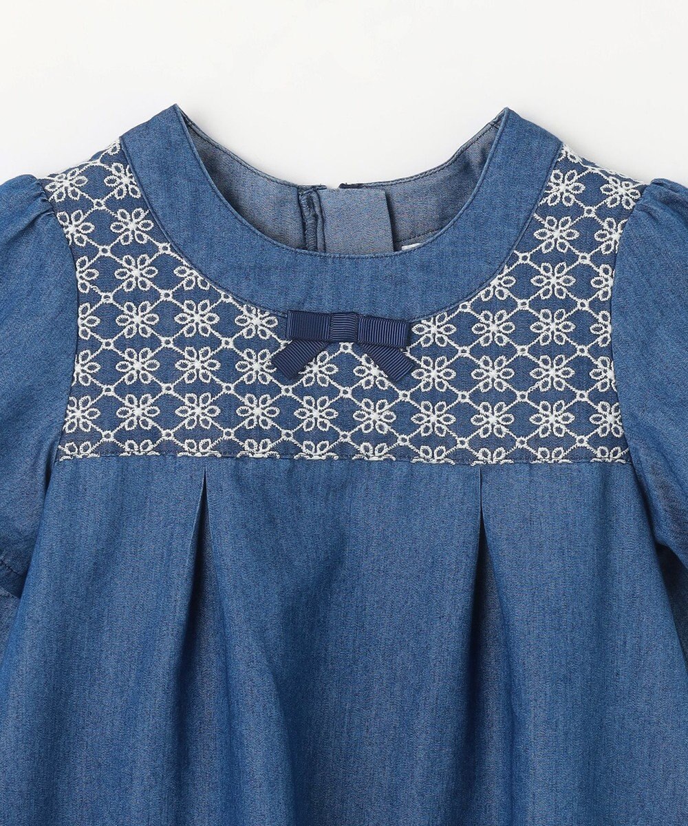 組曲 KIDS 【110-140㎝】レースコンビデニム ワンピース 