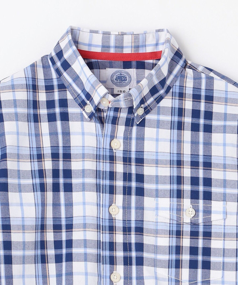 J.PRESS KIDS 【140-170cm】ロゴプリント チェックシャツ 