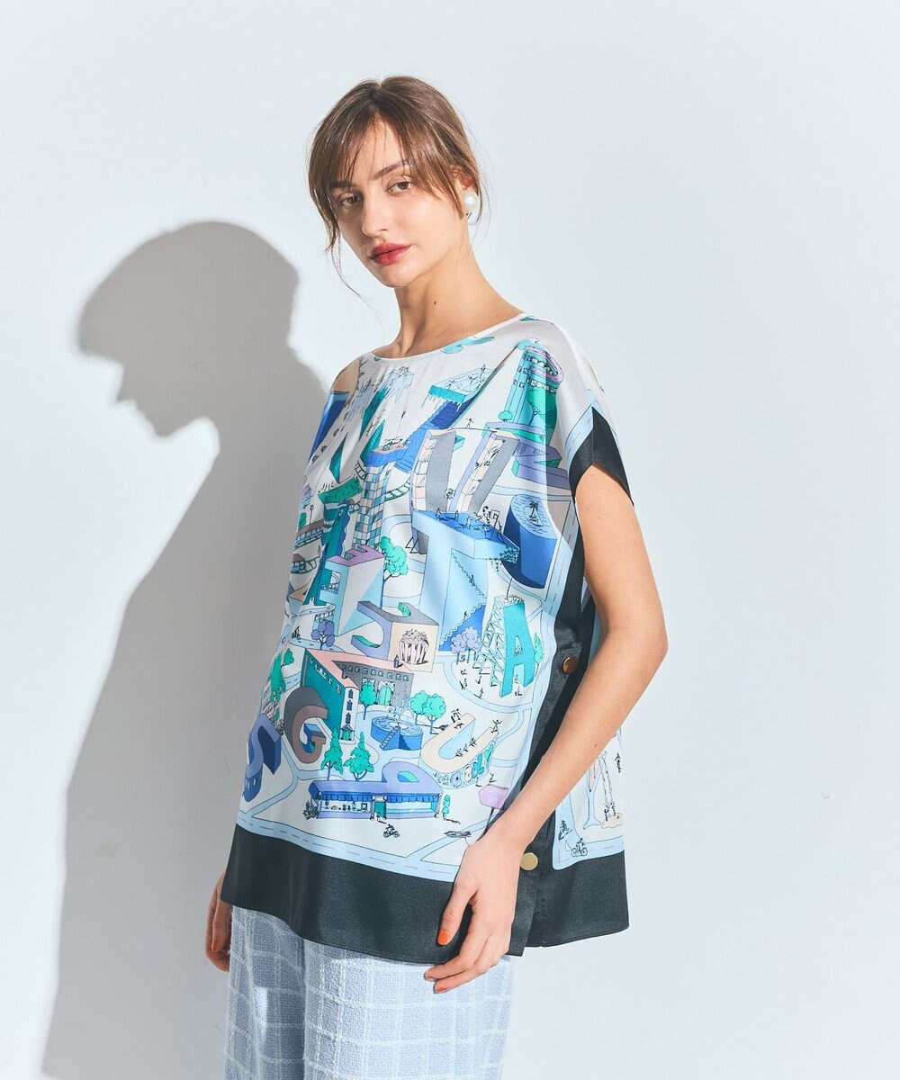 GRACE CONTINENTAL スカーフポンチョトップ 