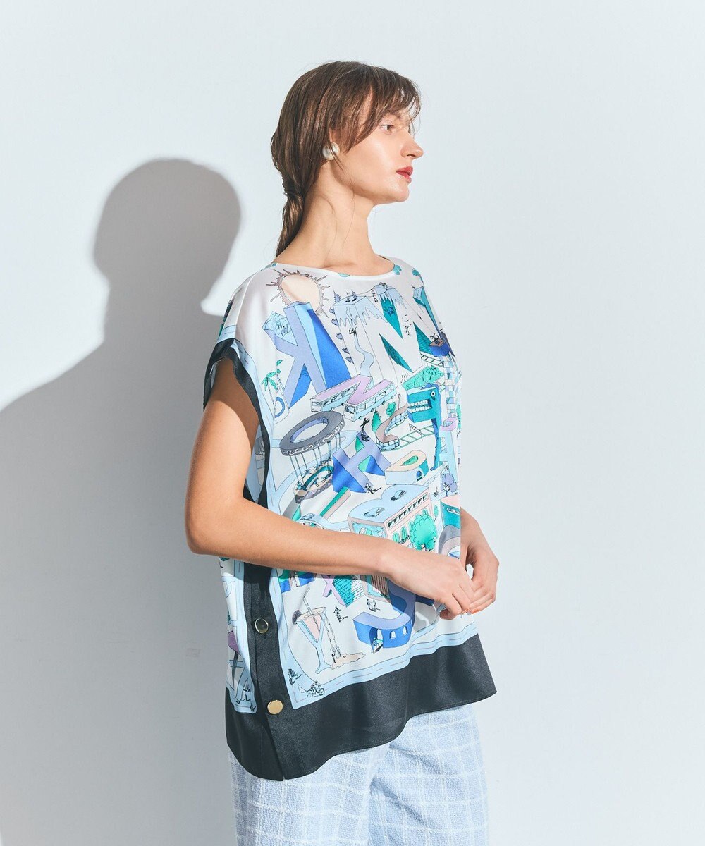 GRACE CONTINENTAL スカーフポンチョトップ 