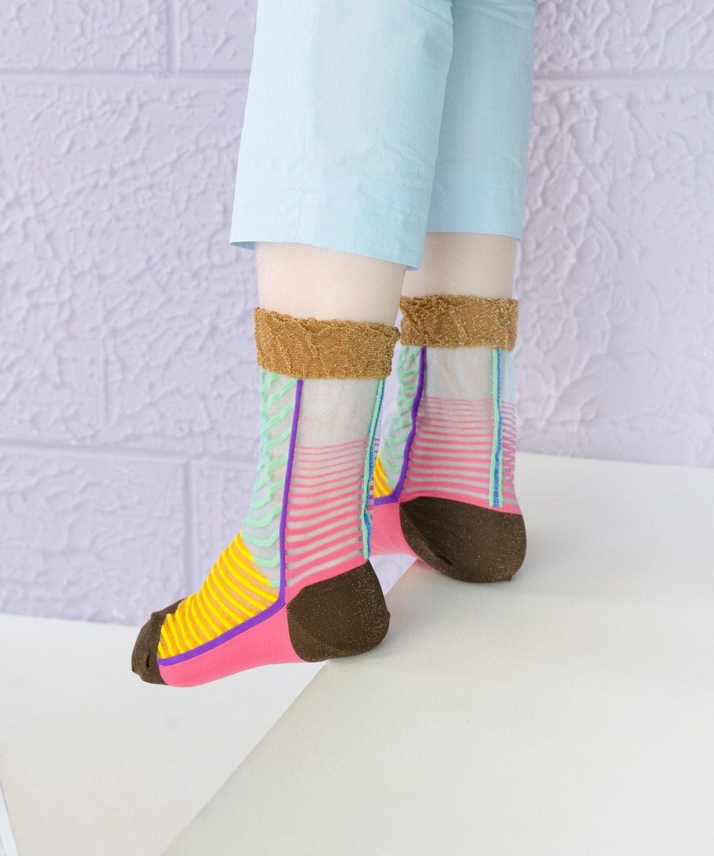 COQ しまうま シアーストライプソックス 