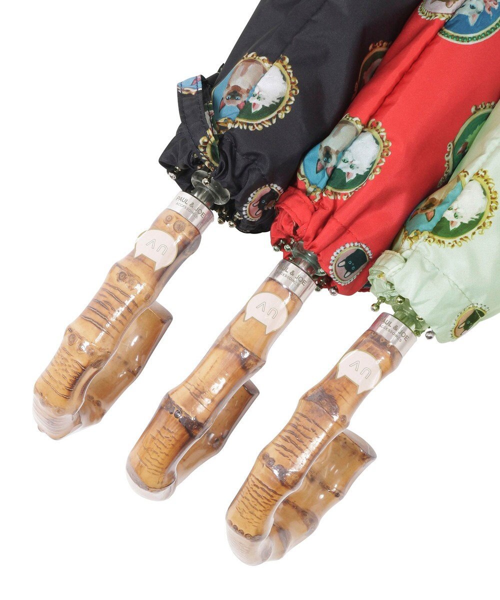 MOONBAT ポール & ジョー (PAUL & JOE ACCESSOIRES) 折りたたみ傘 キャッツ カメオ UV 