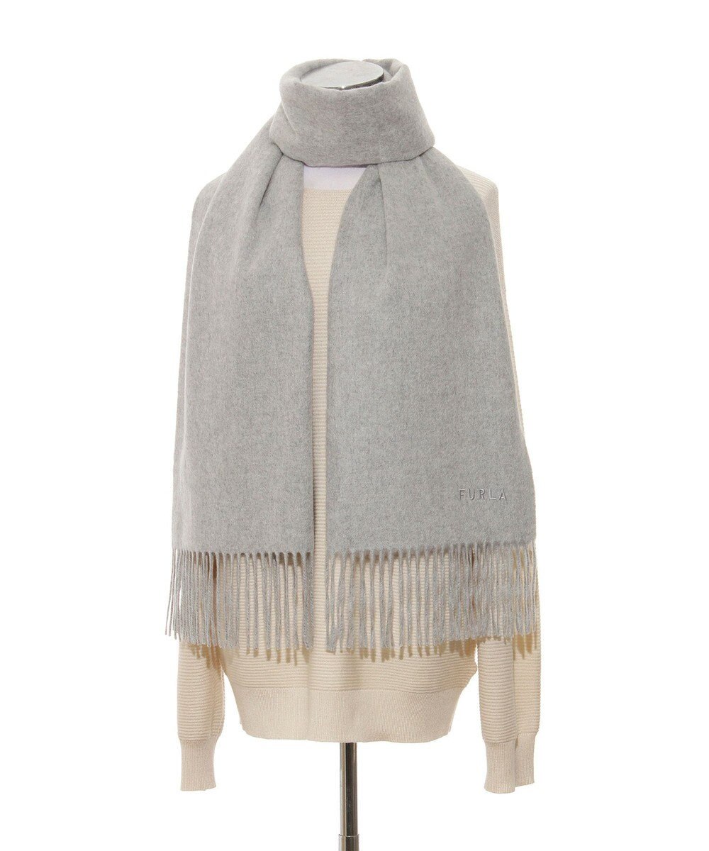 MOONBAT 【洗えるカシミヤ】FURLA カシミヤ100％ 無地ビッグマフラー／幅50cm 